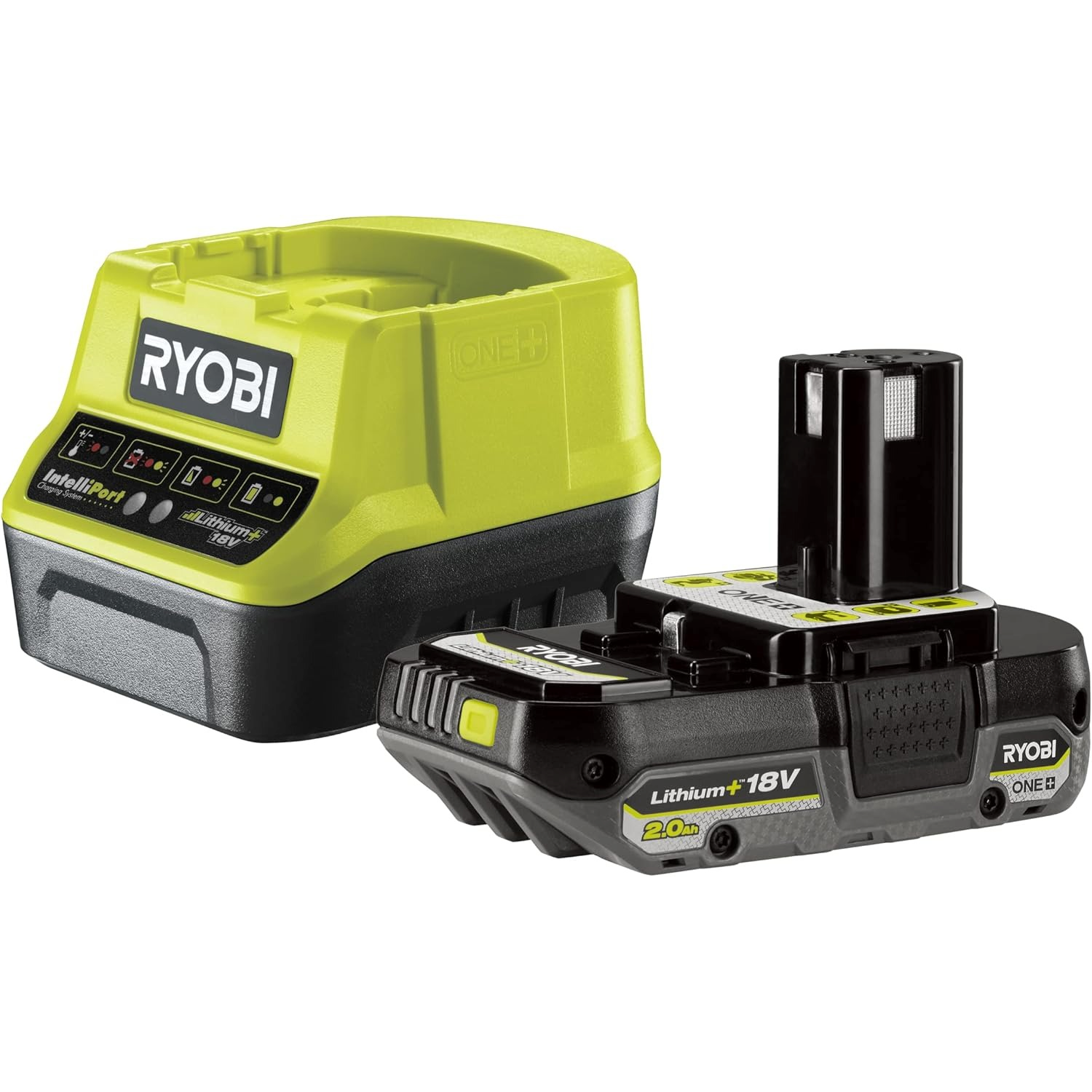 Набор аккумулятора и зарядного устройства Ryobi ONE+ RC18120-120C 18В 1х2Ач ЗУ 2А (5133005090) фото