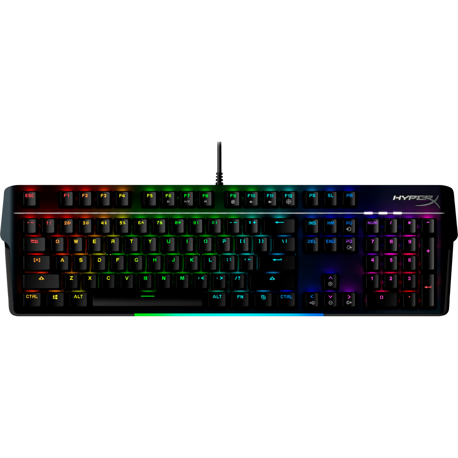 Игровая клавиатура HyperX Alloy MKW100 TTC Red USB EN/UA RGB, Black (4P5E1AA) фото 