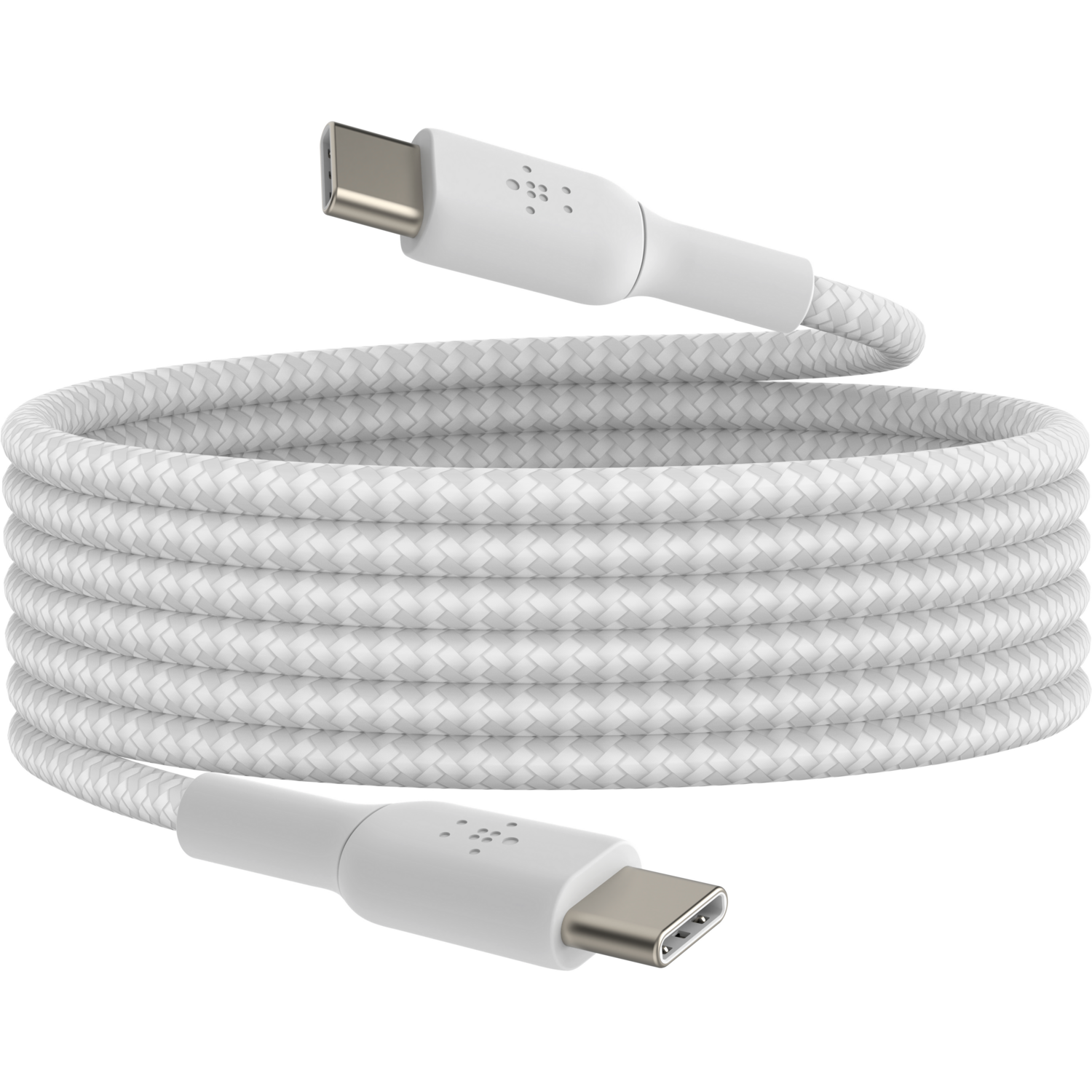 Кабель Belkin Type-C - Type-C braided, Data/Charge, 60Вт, 2м, White (CAB004BT2MWH) фото