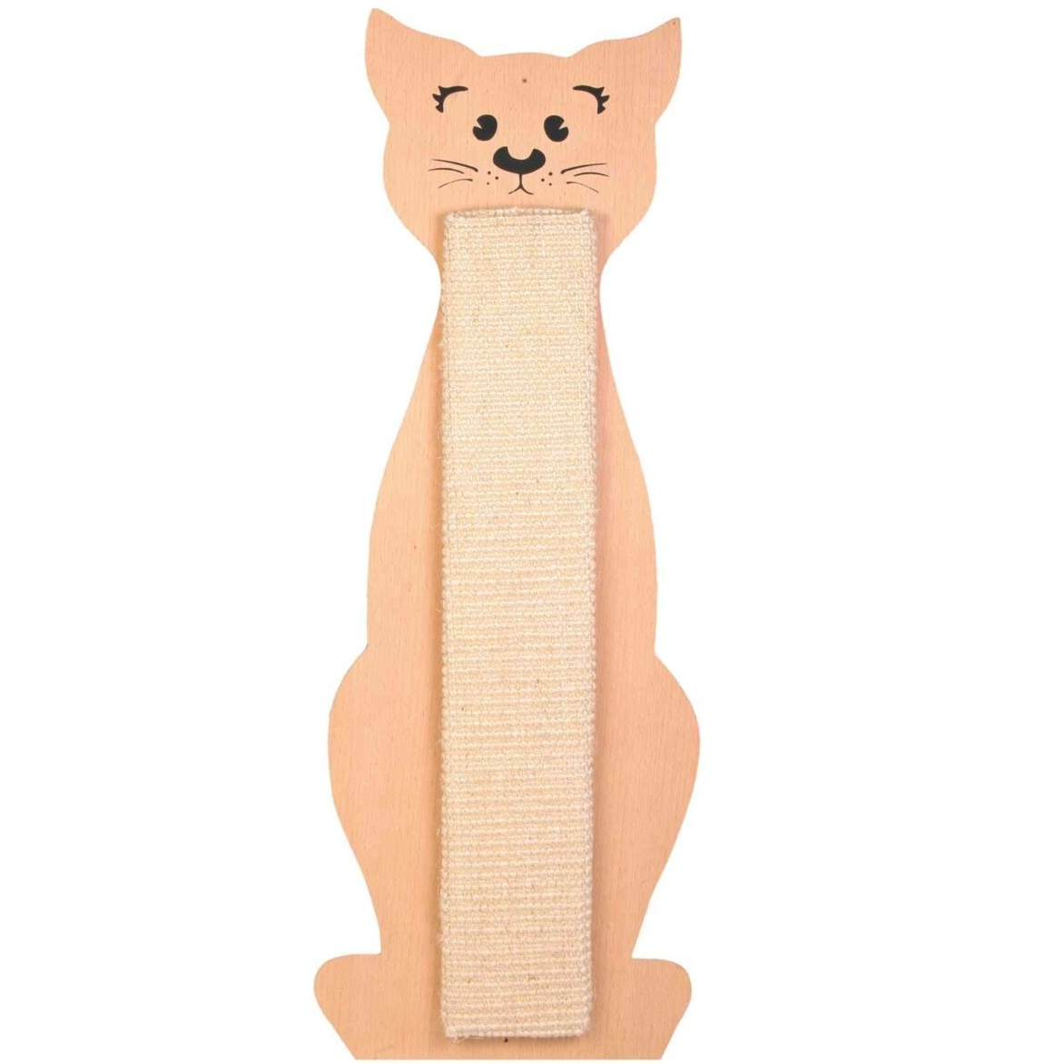 Дряпка для котів Trixie у формі кота з кошачою м'ятою 21*56 см бежевафото1