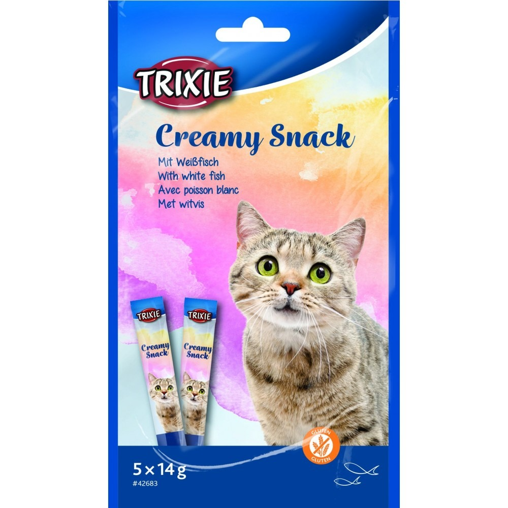 Ласощі для котів Trixie Creamy Snacks з білої риби 5*14 гфото