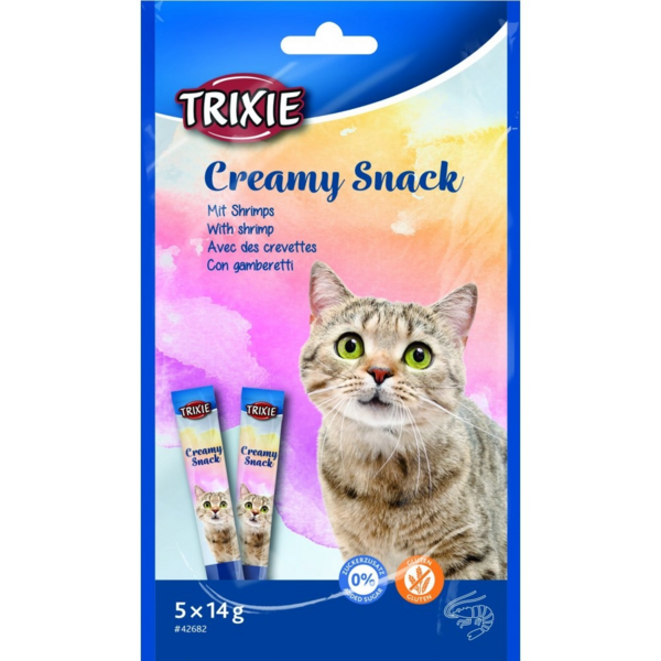 Лакомство для котов Trixie Creamy Snacks с тунцом и креветками 5*14 г