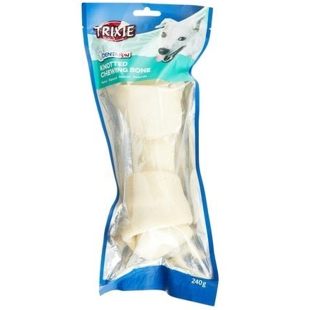 Лакомство для собак Trixie Denta Fun Косточка для чистки зубов с натуральной кожи 24 см 240 г фото 1