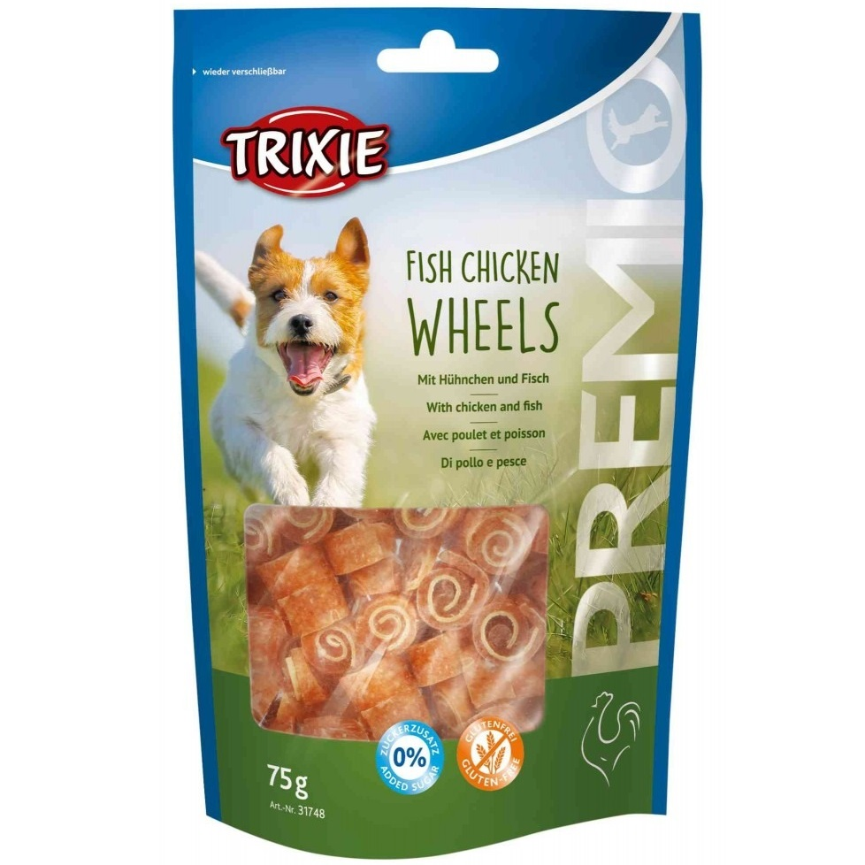 Ласощі для собак Trixie Premio Fish Chicken Wheels з куркою та рибою 75 гфото1