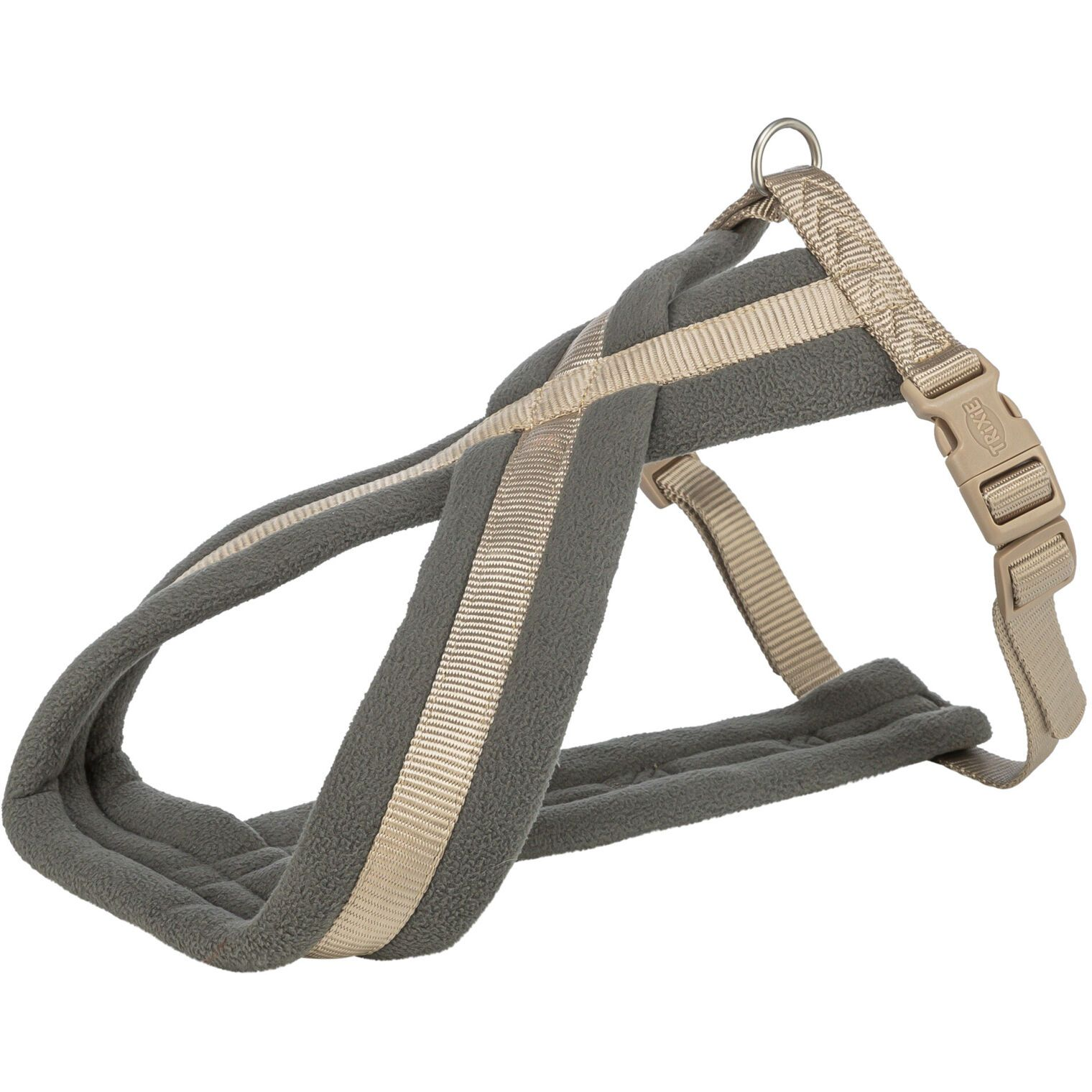 Шлея для собак Trixie Premium туристична M–L 50–90 см 25 мм пісочнафото1