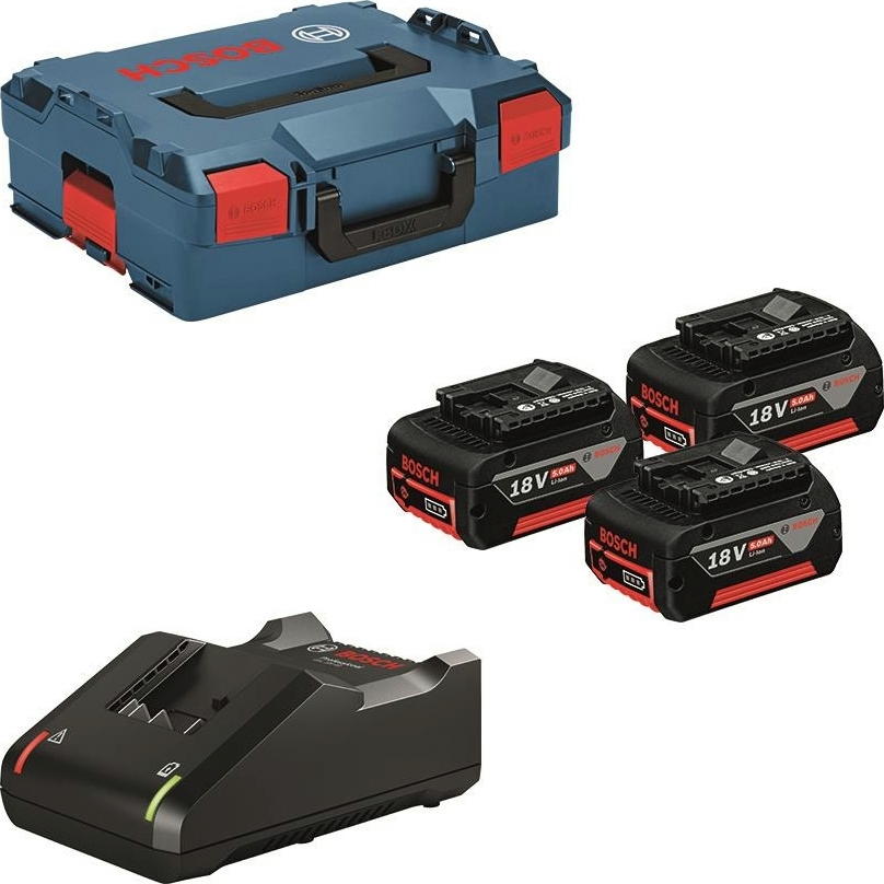 Набір акумулятора та зарядного пристрою Bosch GBA, 3х18В 5Аг, ЗП GAL 18V-40 + L-Boxx 136 (0.615.990.L3T)фото1