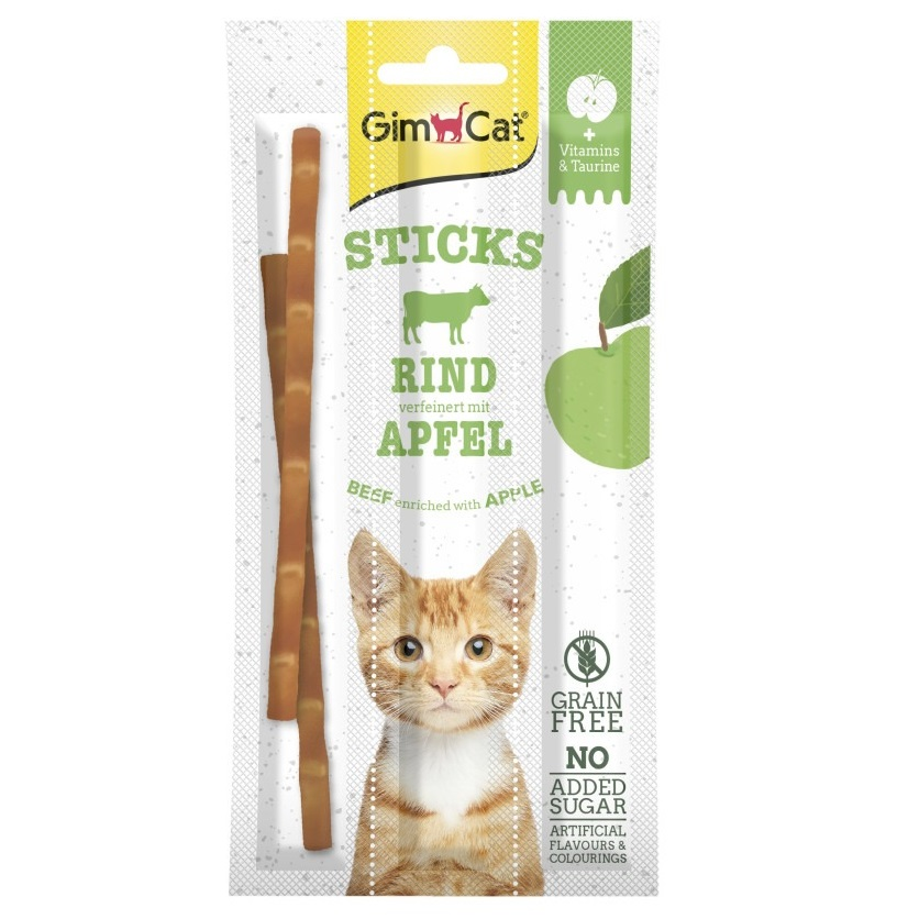 Лакомство для котов GimCat Superfood Duo-Sticks говядина и яблоки 3*5 г фото 