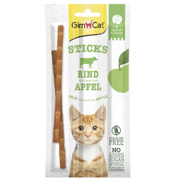 

Лакомство для котов GimCat Superfood Duo-Sticks говядина и яблоки 3*5 г