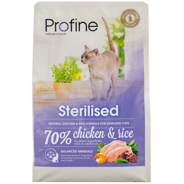 

Сухой корм для стерилизованных кошек Profine Sterilised с курицей и рисом 300 г