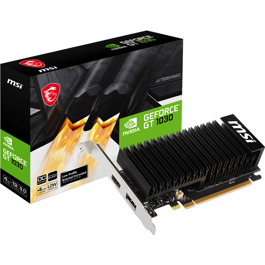 Відеокарта MSI GeForce GT 1030 4GB GDDR4 LP OC (912-V812-037)фото