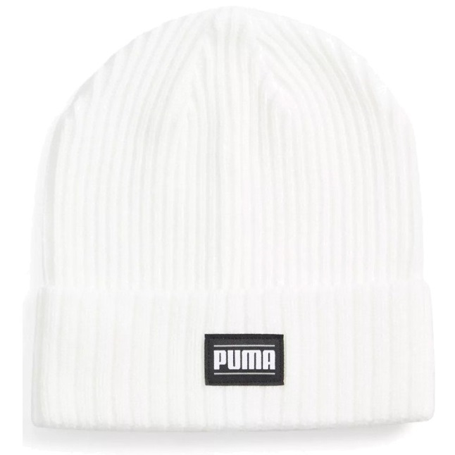 Шапка Puma Ribbed Classic Cuff Beanie 024038-06 Adult білафото