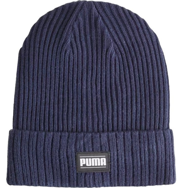 Акція на Шапка Puma Ribbed Classic Cuff Beanie 024038-10 Adult синяя від MOYO