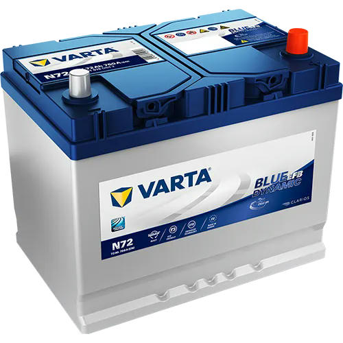 

Автомобильный аккумулятор Varta 6CT-72 Asia 572 501 076 Blue Dynamic EFB N72 (4016987152553)