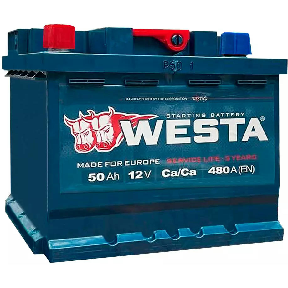 Автомобильный аккумулятор Westa 6CT-50 А (1) фото 