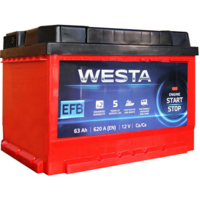 Автомобильный аккумулятор Westa 6CT-63 А (1) Red EFB (4822023631629)