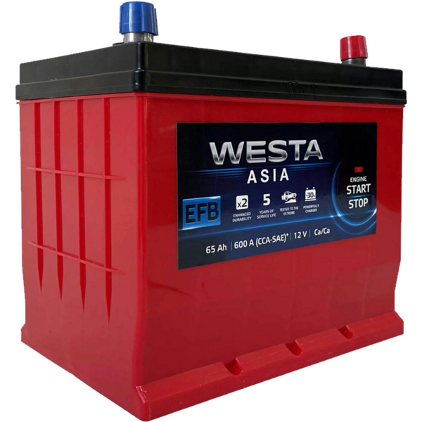 

Автомобильный аккумулятор Westa 6CT-65 (0) Asia EFB (4822023650606)