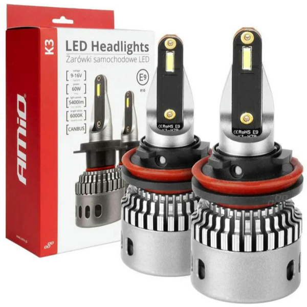 

Лампа Amio Headlights K3 Series 60W H8/H9/H11 03686 (5903293036860)
