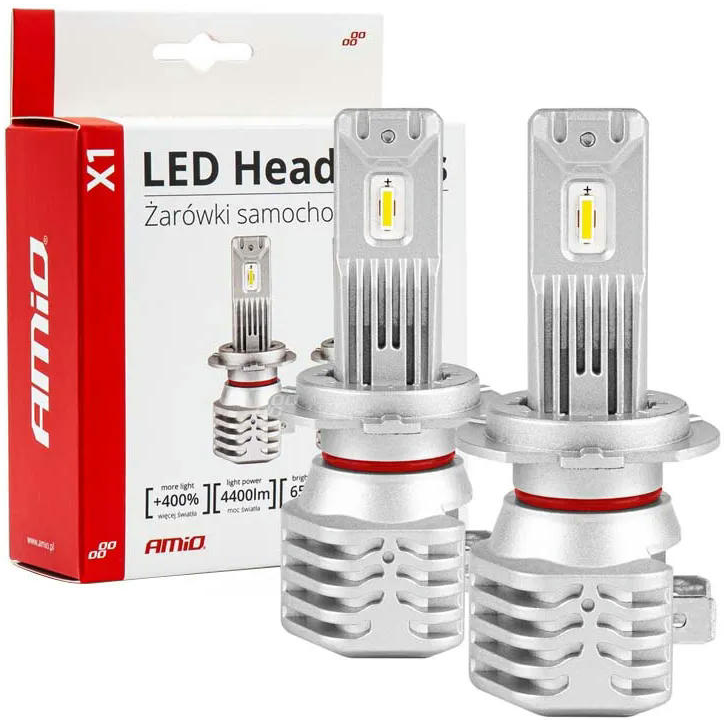 Лампа Amio LED Headlight X1 mini 40W Series H7 02966 (5903293029664)фото