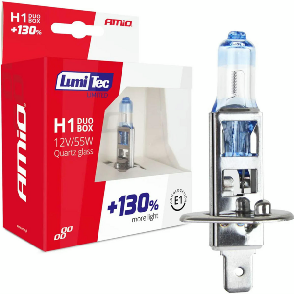 

Лампа Amio галогеновая LumiTec Limited H1 12V 55W 2 шт 01404 (5903293014042)