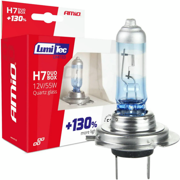 

Лампа Amio галогеновая LumiTec Limited H7 12V 55W 2 шт 01406 (5903293014066)