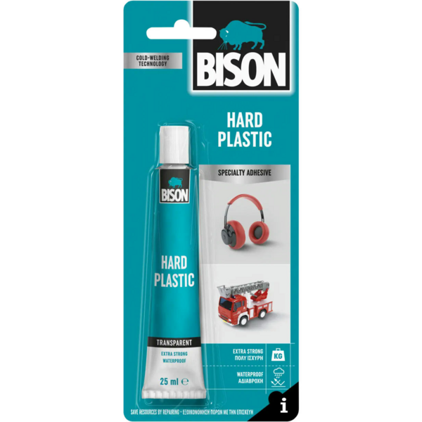 

Клей Bison для твердого пластика 25 мл 6305315 (8710439052632)