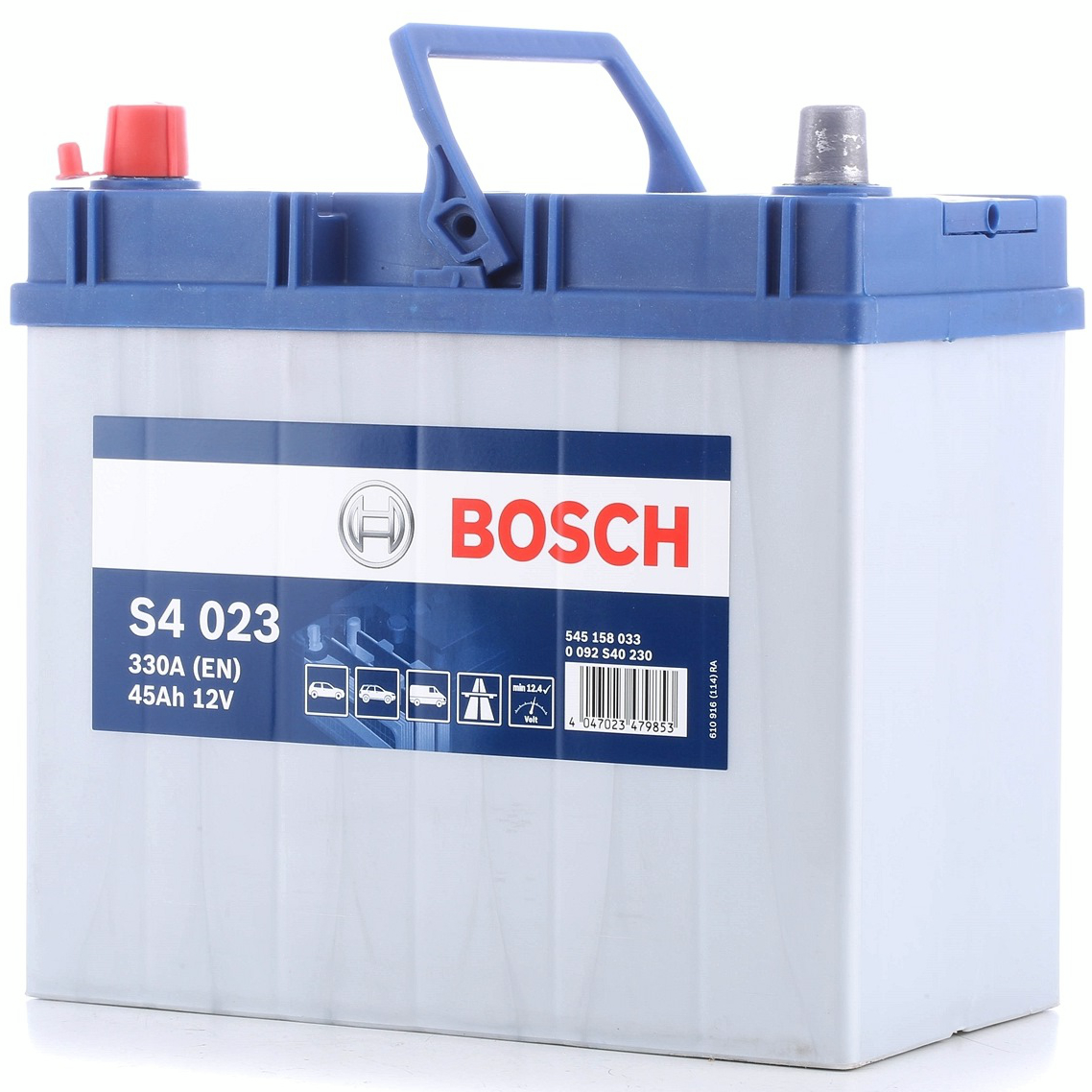 Автомобільний акумулятор Bosch S4 6CT-45 (1) Asia 0092S40230 (4047023479853)фото