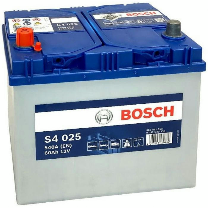 Автомобільний акумулятор Bosch S4 6CT-60 (1) Asia 0092S40250 (4047023479884)фото