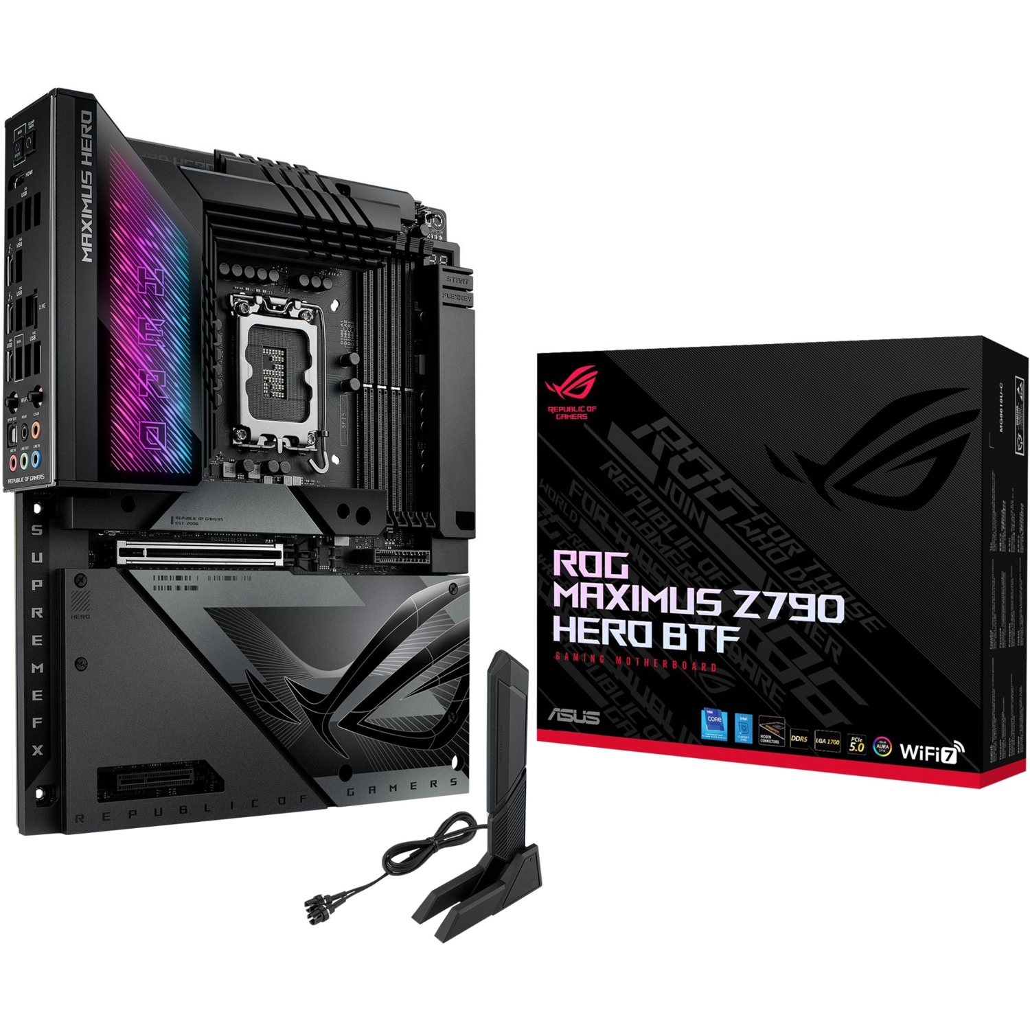 Материнcкая плата ASUS ROG MAXIMUS Z790 HERO BTF (90MB1H50-M0EAY0) фото 