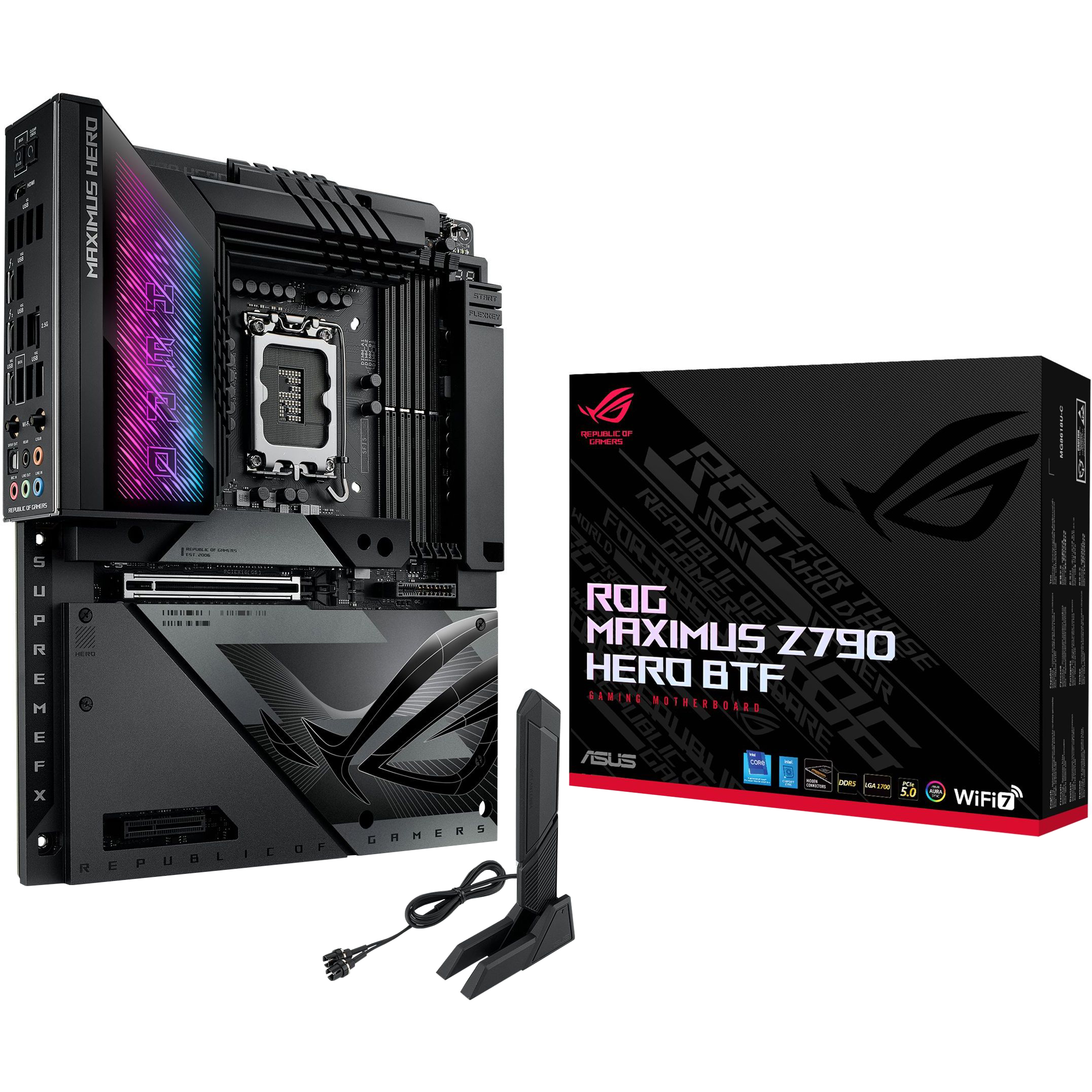 Материнcкая плата ASUS ROG MAXIMUS Z790 HERO BTF (90MB1H50-M0EAY0) фото 1