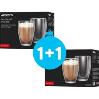 Набор чашек с двойными стенками ARDESTO 350мл, 2шт, боросиликатное стекло, прозрачный (AR2635BN)