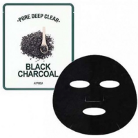 Тканевая маска A'pieu Pore Deep Clear Black Charcoal Mask для очищения пор с черным углем 25 г