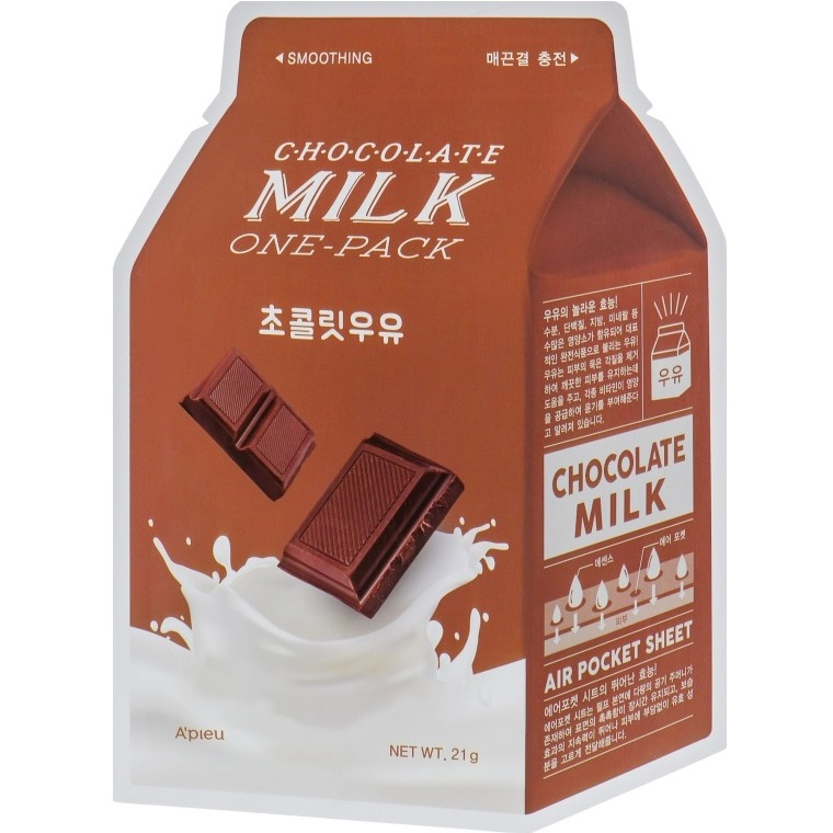 Тканевая маска A'pieu Chocolate Milk One-Pack Шоколад 21 мл фото 