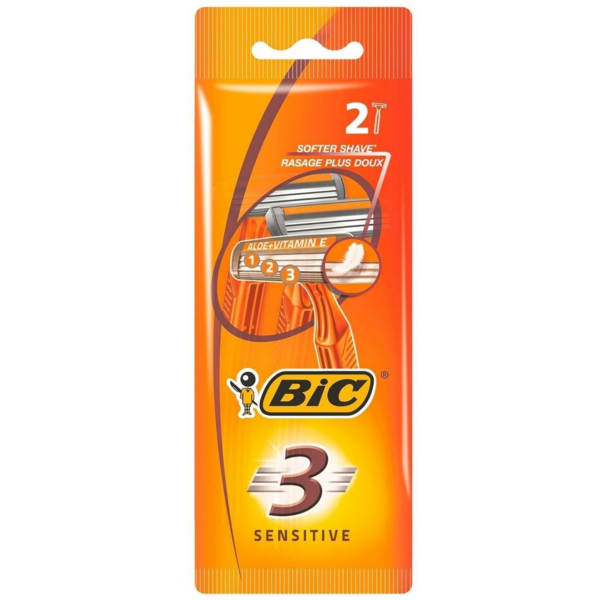 Бритвы одноразовые BIC 3 Sensitive 2 шт