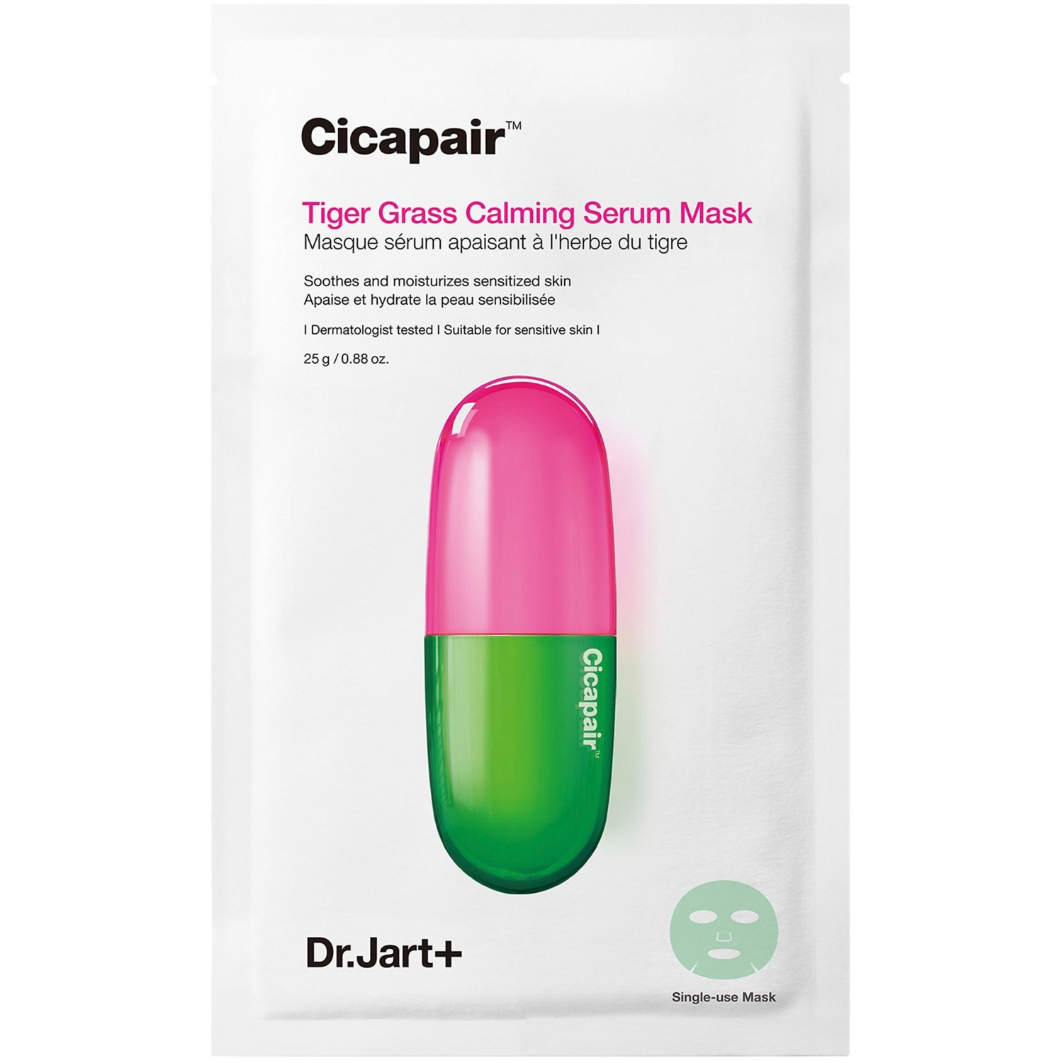 Тканевая маска для лица Dr.Jart+ Cicapair Calming Mask Успокаивающая 25 г фото 