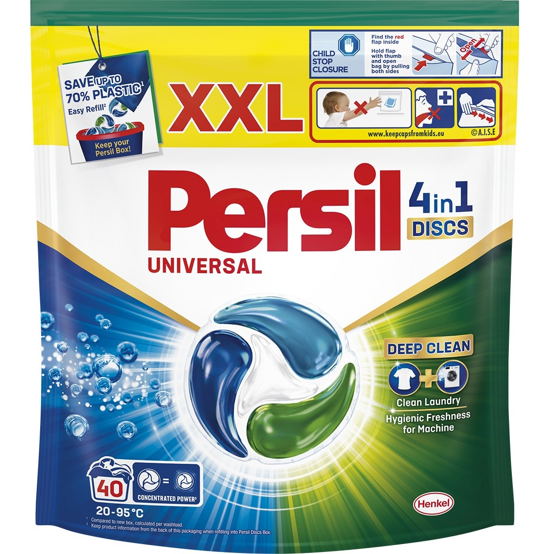 Капсулы для стирки Persil 4in1 Discs Universal Deep Clean 40 шт фото 