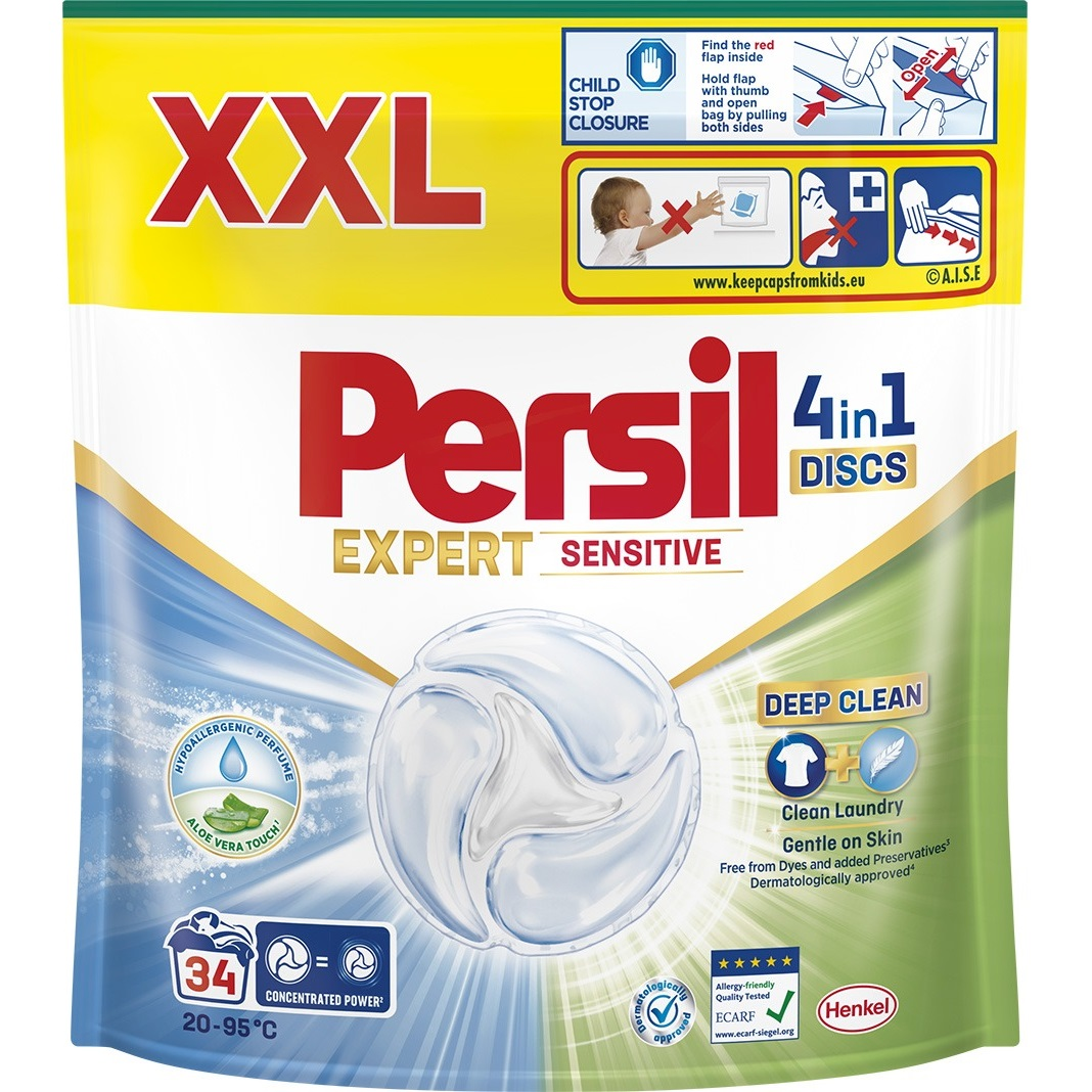 Капсулы для стирки Persil 4in1 Discs Expert Sensitive Deep Clean 34 шт фото 