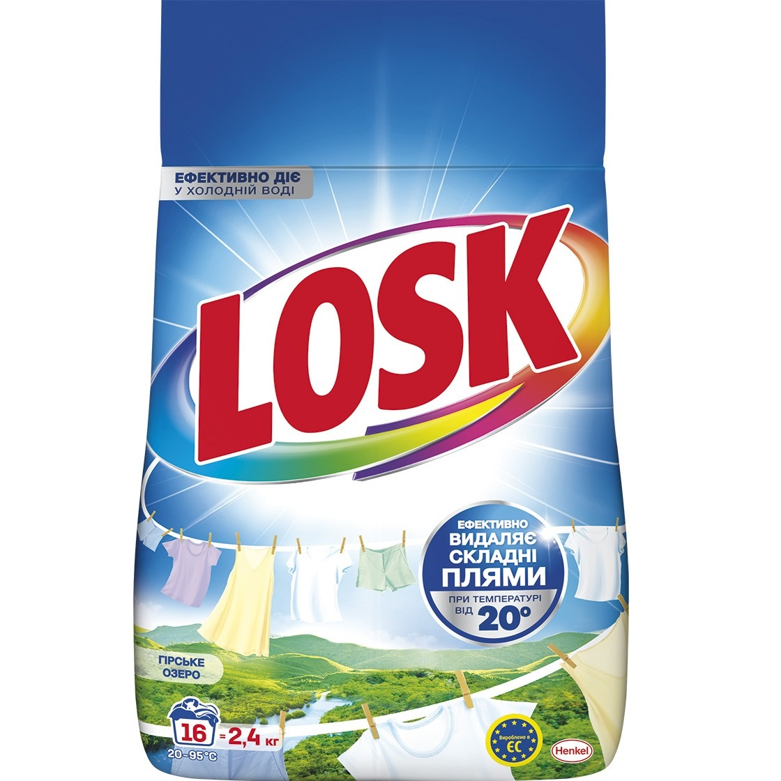 Стиральный порошок Losk Автомат для белых и светлых вещей Горное озеро 2.4 кг фото