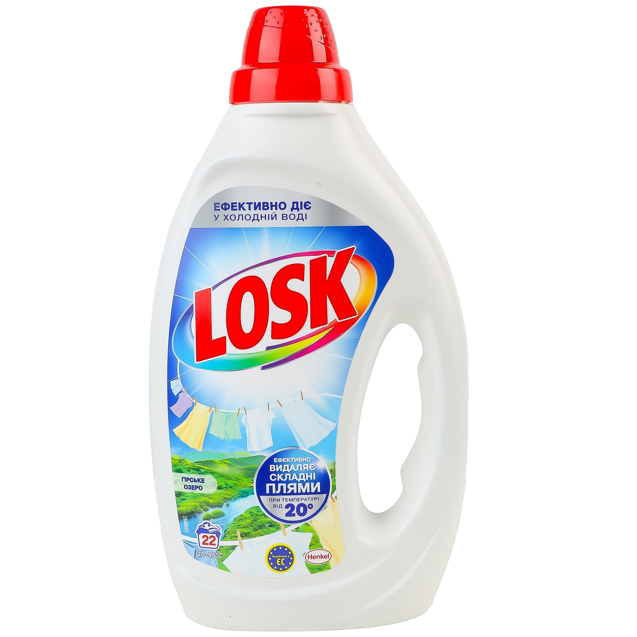 Гель для стирки Losk для белых и светлых вещей Горное Озеро 0.99 л фото 1