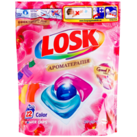 Капсулы для стирки Losk Power Caps Ароматерапія Эфирные масла и аромат Малазийский цветок 22 шт