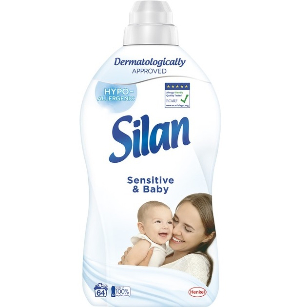 Кондиционер для белья Silan Sensitive&amp;Baby 1408 мл фото 