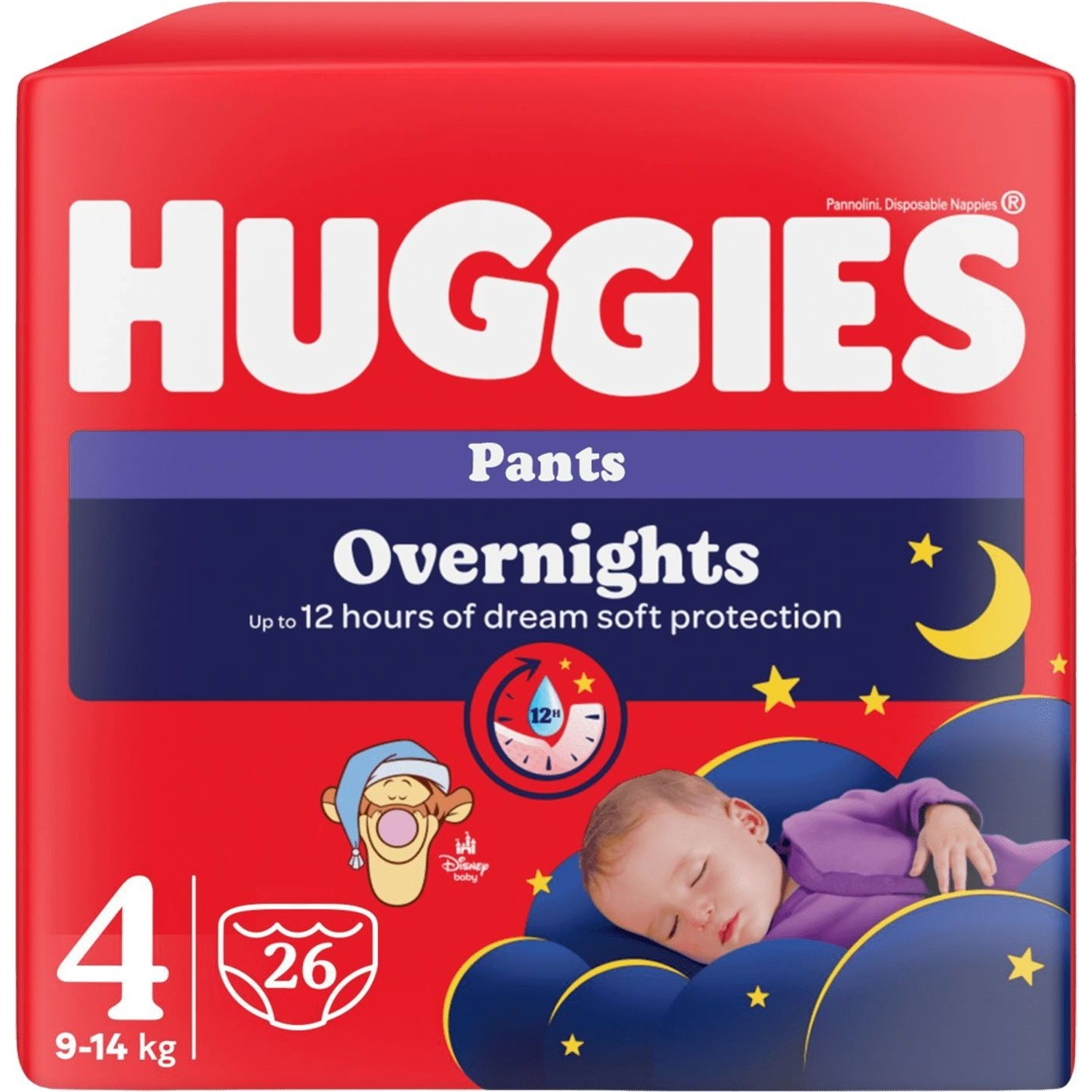 Подгузники-трусики Huggies Overnights Pants 4 9-14 кг 26 шт фото 