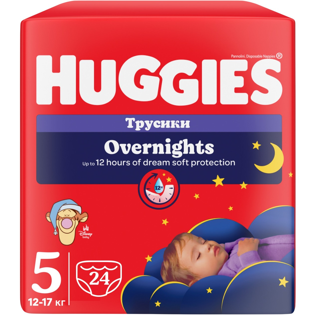 Підгузки-трусики Huggies Overnights Pants 5 12-17 кг 24 шт.фото