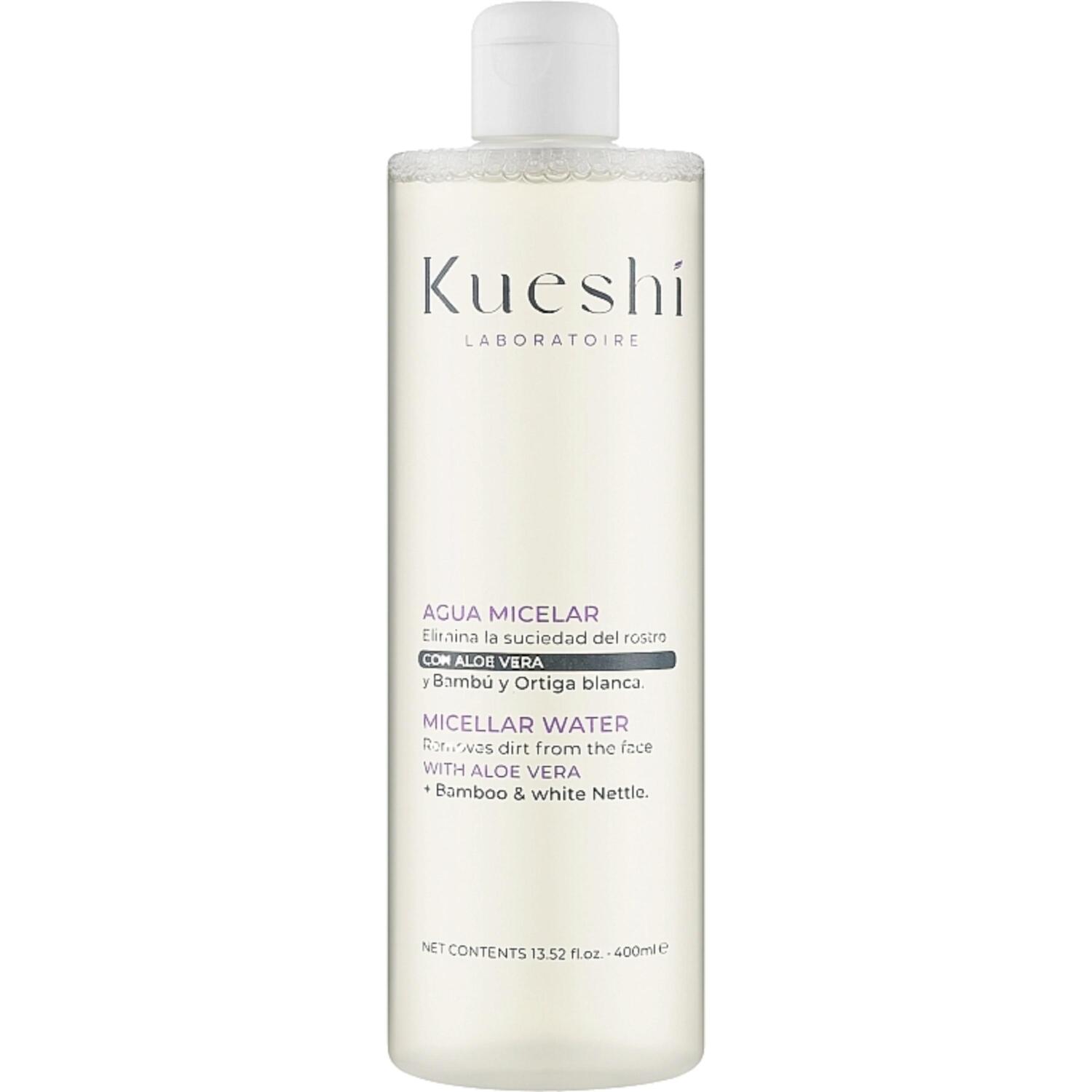 Міцелярна вода Kueshi з алое вера, бамбуком і білою кропивою 400 млфото