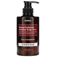 Шампунь Kundal Natural Caffeine&Intensive Scalp Care Shampoo White Musk против выпадения волос 500 мл