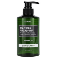 Шампунь Kundal Tea Tree&Macadamia Deep Cleansing Shampoo White Musk против перхоти 500 мл