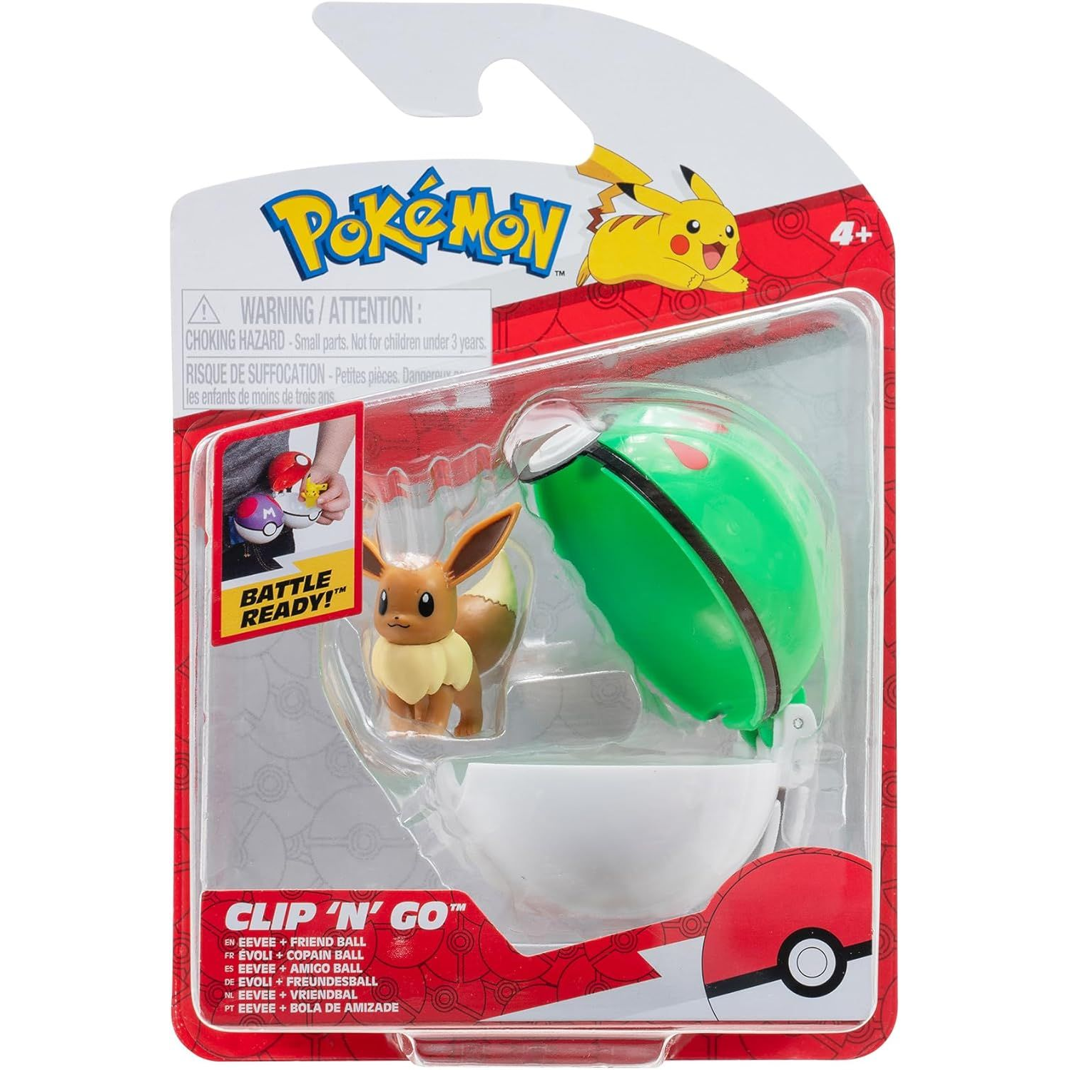 Ігровий набір Pokemon W16 - Іві у покеболі (Ігрова фігурка, Покебол)фото1
