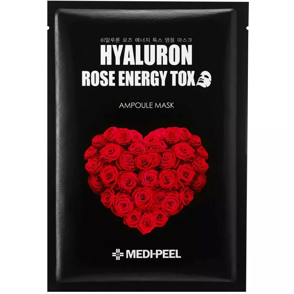 Тканевая маска для лица Medi-Peel Hyaluron Rose Energy Tox Ampoule Mask 30 мл фото 