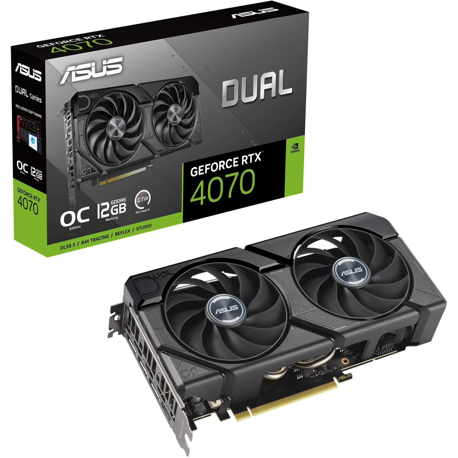 Відеокарта ASUS GeForce RTX 4070 DUAL OC 12GB (90YV0LM0-M0NA00)фото