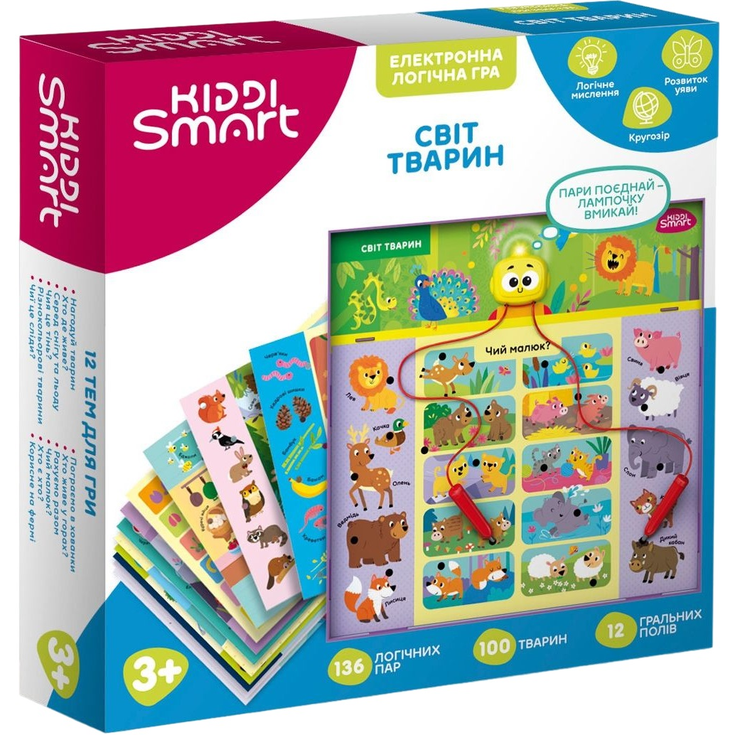 Электронная логическая игра Kiddi Smart - Викторина Мир Животных (157-A-001-UA) фото 