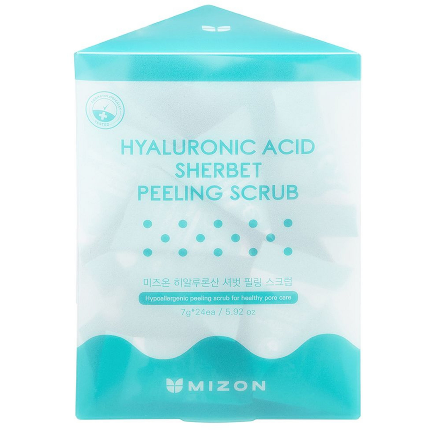 Скраб для лица Mizon Hyaluronic Sherbet Peeling Scrub с гиалуроновой кислотой 24*7г фото 